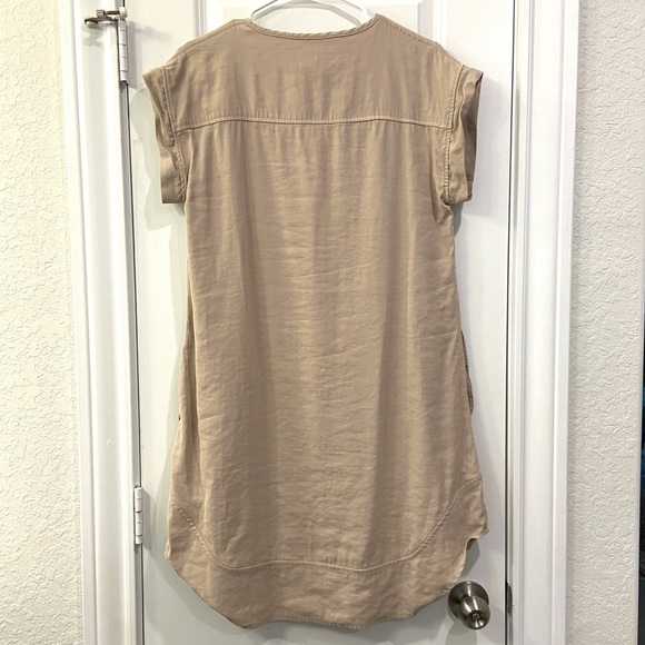 AMS PURE khaki Dolman Sleeve Button Down Dress - Picture 9 of 11